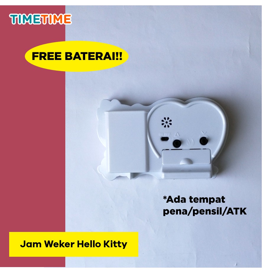 Jam Meja Beker Hello Kitty Micky Mouse Bug Bunny Free Baterai Tempat Pensil