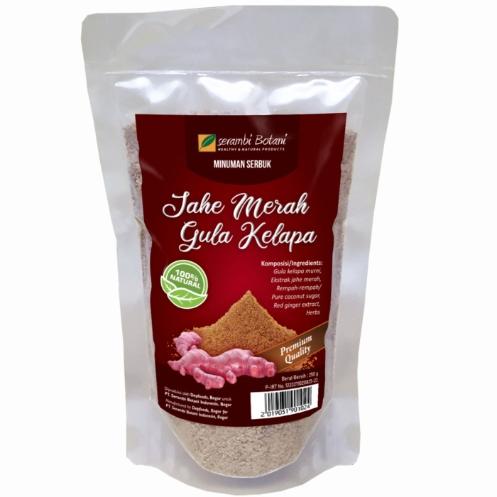 

Lainnya-Minuman-Bubuk- Jahe Merah Gula Aren Murni Tanpa Gula Pasir Healthy & Natural Products