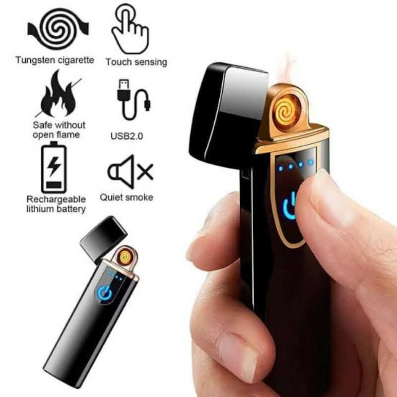 Korek api elektrik finger Touch mancis elektrik sensor jari baterai cas