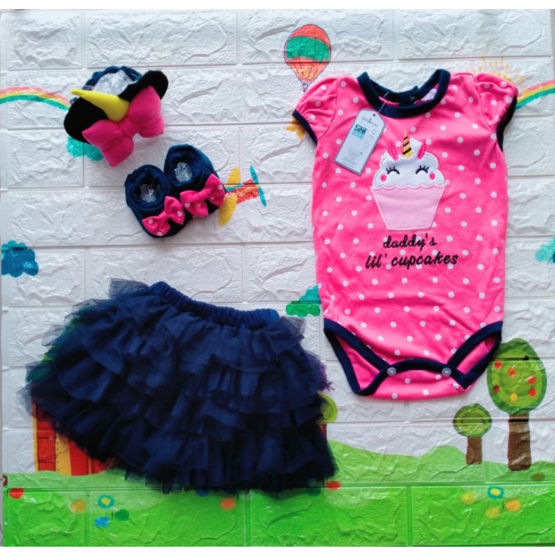 BAJU BAYI Perempuan Cewek  0 6 bulan SETELAN JUMPER Little Princess pesta Formal akikah NEWBORN Newb