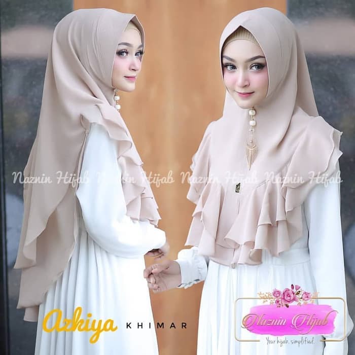 Jilbab Hijab Syari Terbaru Azkiya Khimar Termurah