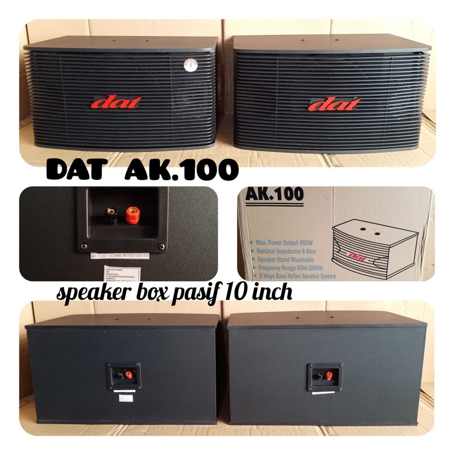 SPEAKER PASIF 10 INCH HARGA SEPASANG DAT AK.100