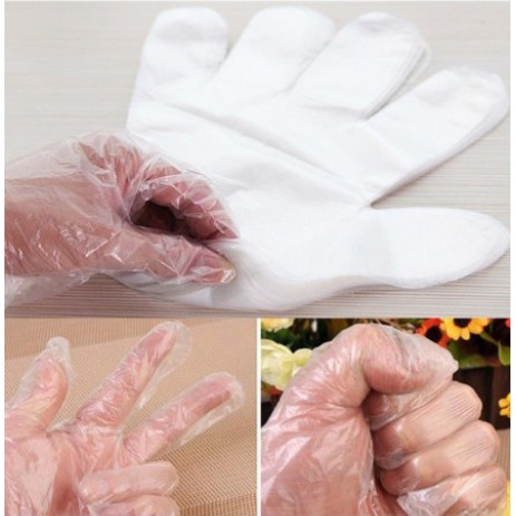 Azgalery Sarung Tangan Plastik Sekali Pakai Transparan Steril Disposable Gloves COD RT-72-STP