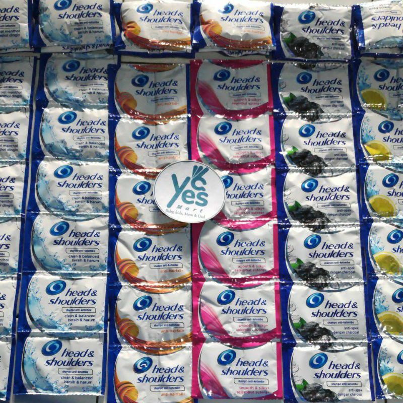 COD head&amp;shoulders sampo 12 sachet renceng Ecer PCS head shoulders souders anti ketombe apek charcoal lemon fresh cool Menthol itc care Hair Fall bersih Harum Smooth &amp; Silky + Mengurangi gatal ketombe