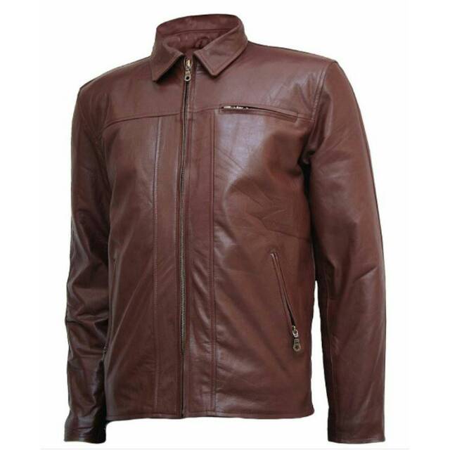 JAKET KULIT PRIA WARNA COKLAT