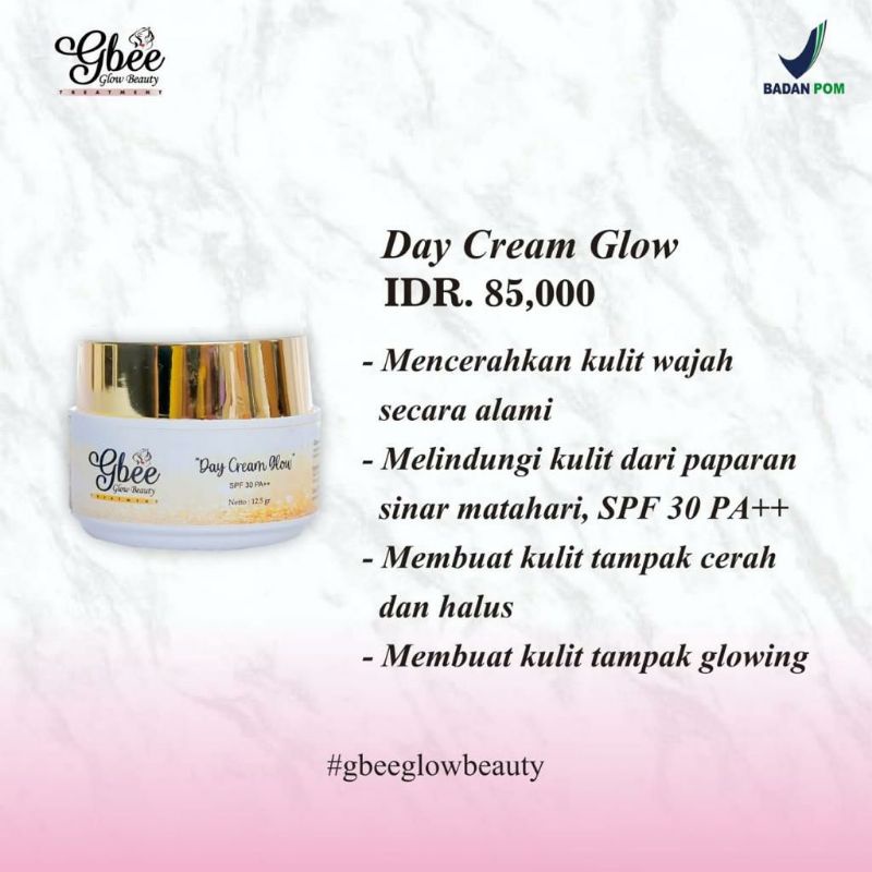 GBEE GLOW BEAUTY // DAY CREAM GLOW GBEE GLOW BEAUTY