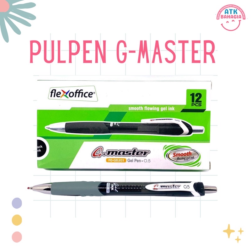 (12PCS) PULPEN G MASTER PREMIUM FLEXOFFICE PER KOTAK