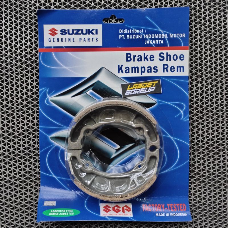 0KAMPAS REM PIRODO DEPAN BELAKANG TROMOL SUZUKI - TS100 - TS125 - GP100 - GP125 ORI ORIGINAL
