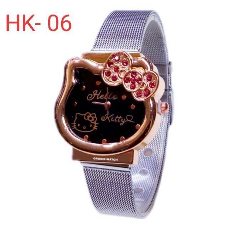 JAM TANGAN WANITA HELLO KITTY RANTAI PASIR MURAH