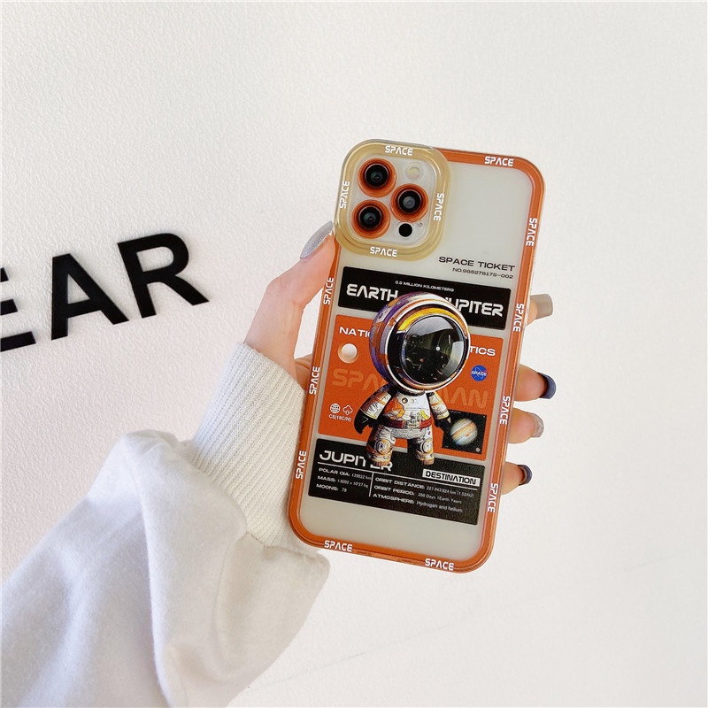 Newest 3D astronaut Phone Case for Phone 12 11 Pro Max X Xs Max XR 8 7 Plus Slim Fit Rubber Bumper Shockproof Soft TPU Cover