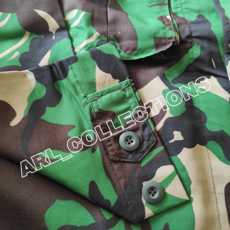 BAJU SETELAN PDL LORENG TNI BAHAN VELBET BALETOLI SEMI WOLL FUL PURING/SERAGAM PDL LORENG MALVINAS SATU STEL