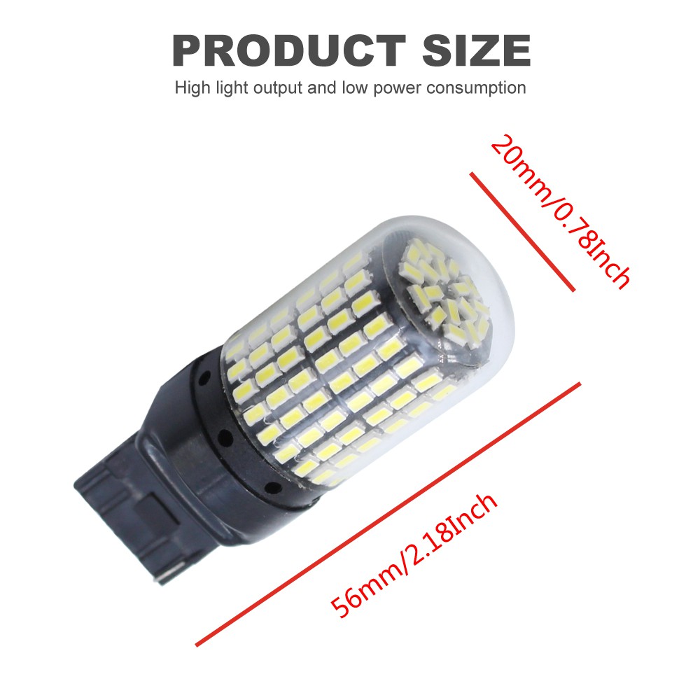 1pcs 144LED Strobe 3 kali LED membalikkan cahaya lampu cadangan bulb 1156 T20 T15 LED p21w W16W w21