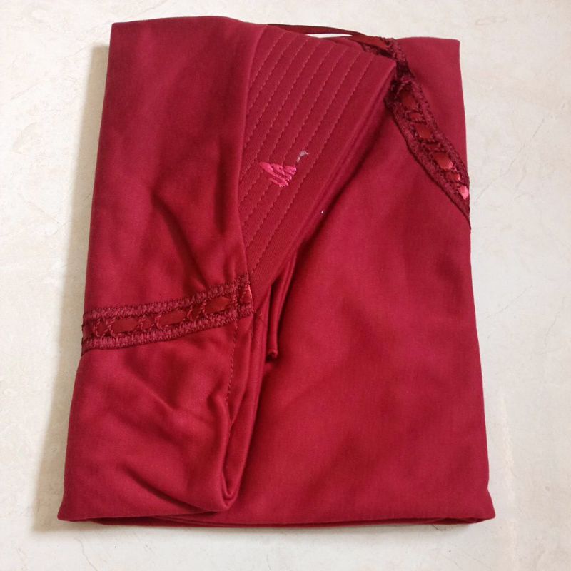 Jilbab Instan Serut Harian Rabbani KW SIZE XL Untuk SMP/SMA/DEWASA-MARUN