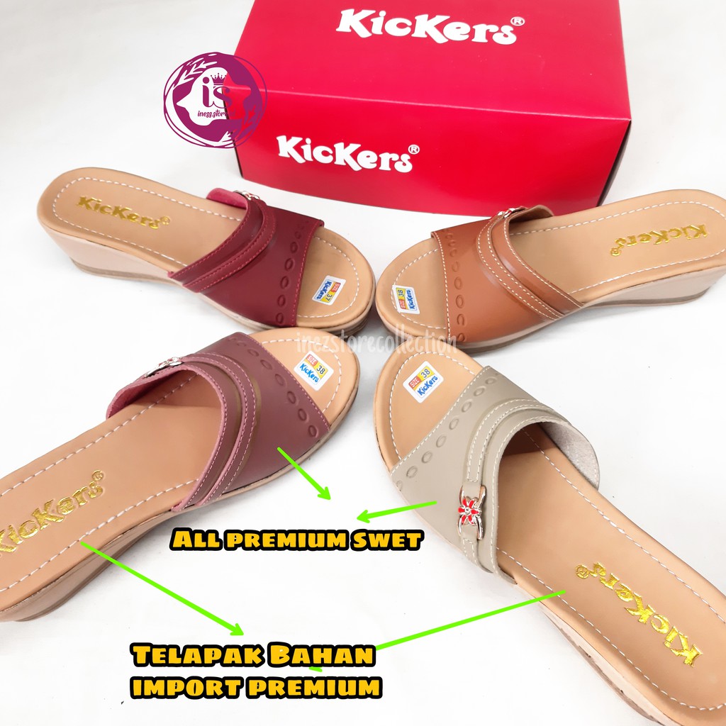 SANDAL WEDGES WANITA KICKERS NGEHITS KODE LR-27  MURAH HARGA GROSIR