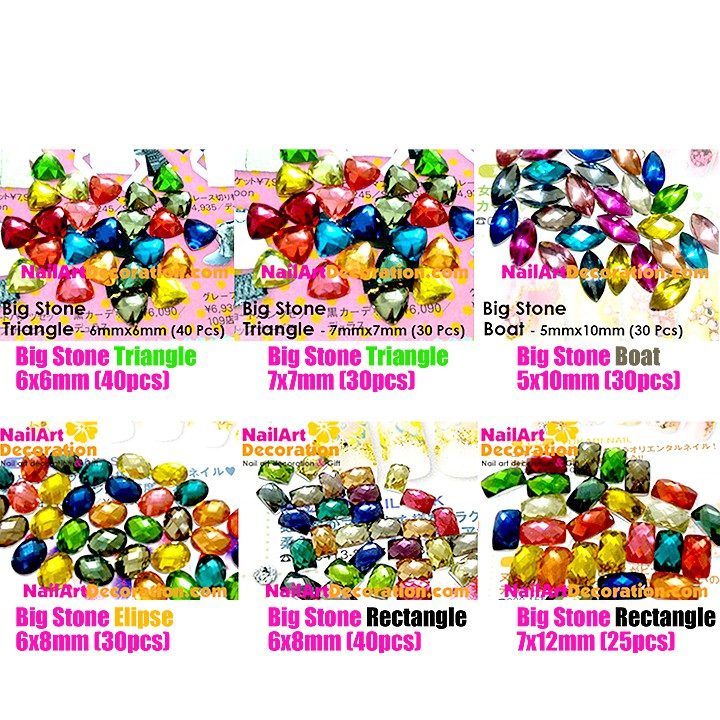 BIG STONE DEKORASI CLAY / SLIME DARI RHINESTONE WAJAH NAIL ART HAPE HIJAB DAN BAJU