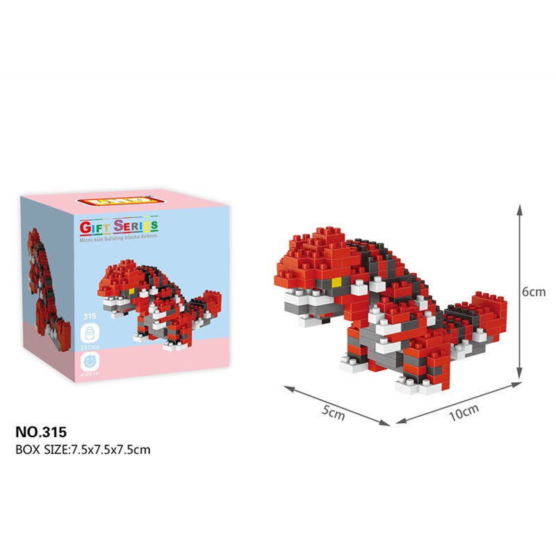 Mainan Balok Bangunan Mini Model Pokemon Grookey Scorbunny Yamper Untuk Edukasi Anak