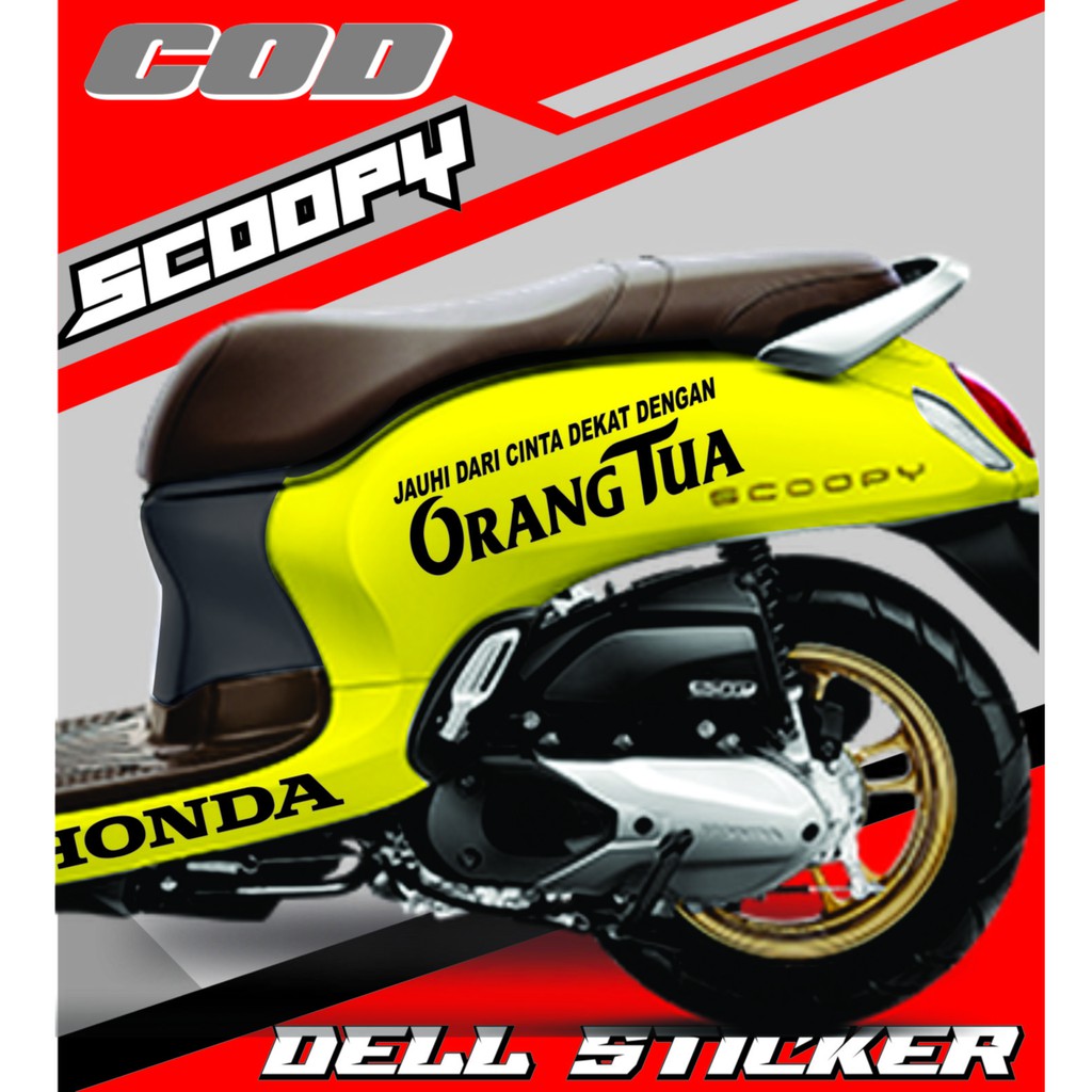 sticker striping scoopy orang tua cutting sticker orang tua scoopy