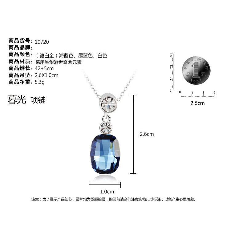 Twilight Kalung Kristal Impor Wanita Swarovski Crystal Pendant Cewek Impor Hadiah Kado Ultah