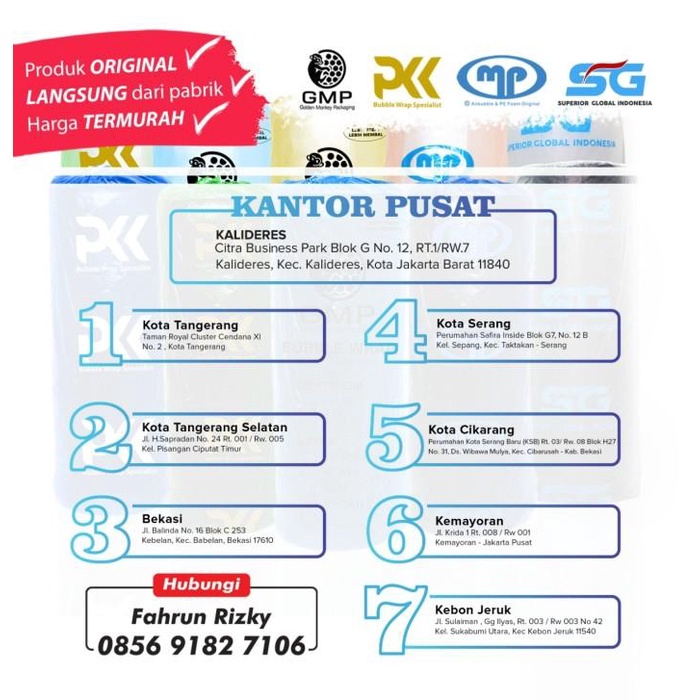 

Bubble Wrap Merek SIP roll 125 cm x 50 Meter