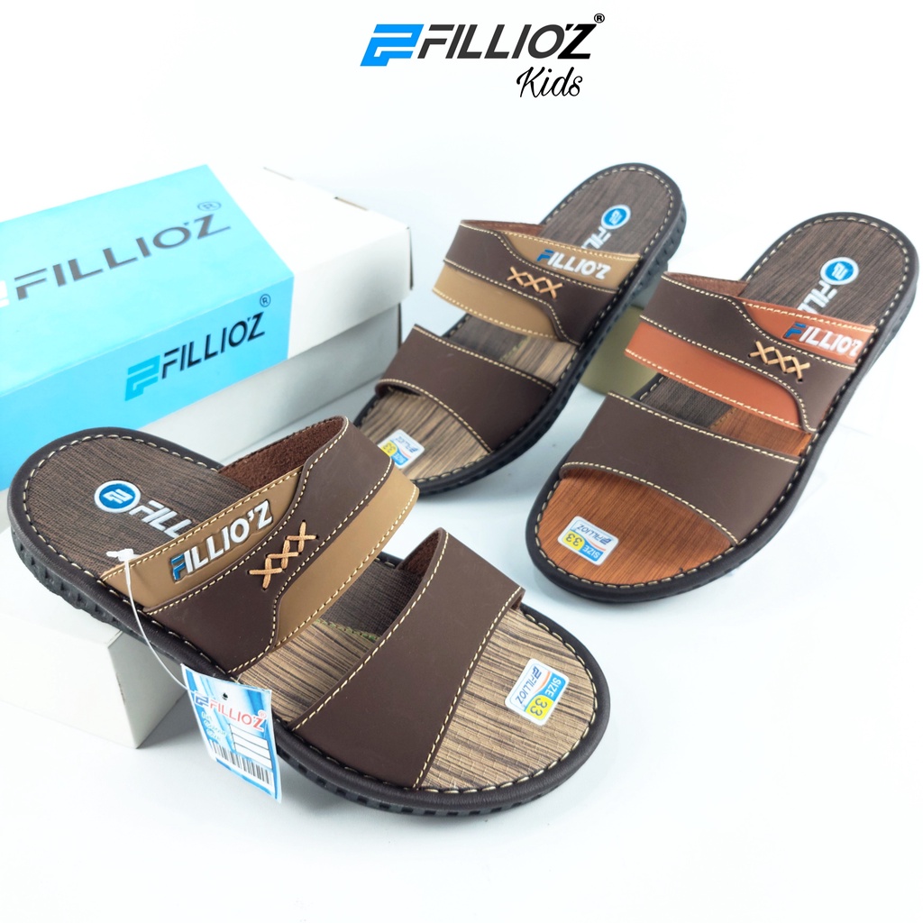 Sandal anak cowok Kulit / sandal anak Laki Selop Terbaru Fillioz ANK93