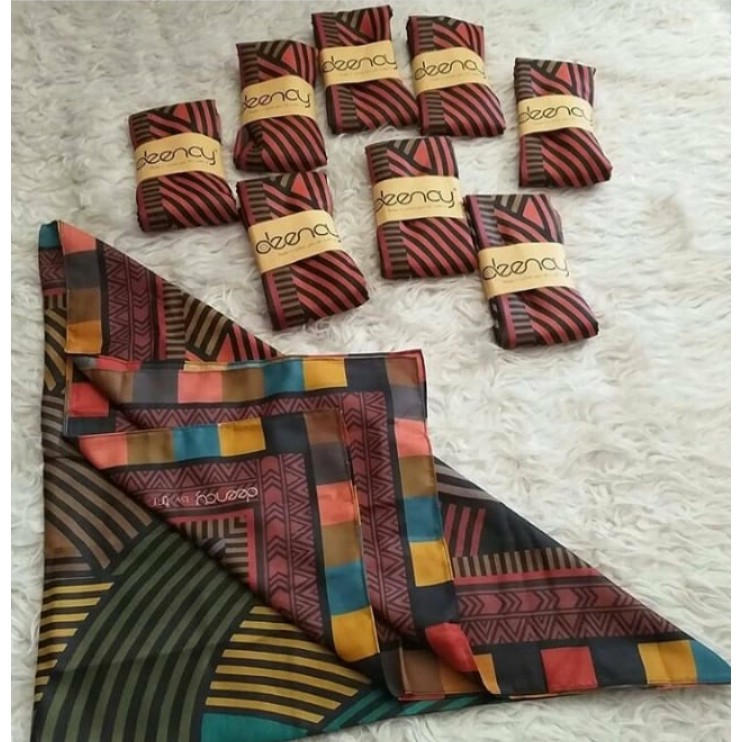 kerudung segi 4 Scarf voal pemium deenay ori motif