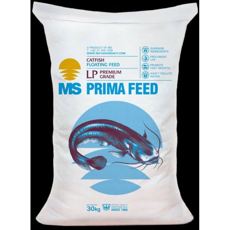 Pakan lele Lp - 1 MS PRIMA FEED kemasan 1kg