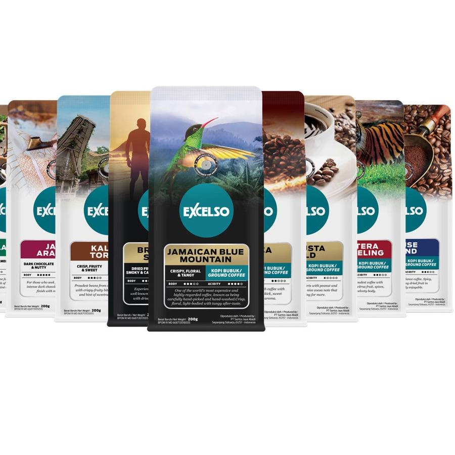

Grosir ✰ Excelso Arabica Gold 200 gr - Ground / Bubuk!