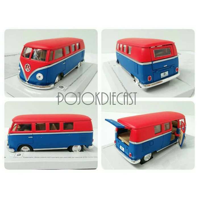 Kinsmart VW Combi Matt Diecast Miniatur Mobil Klasik
