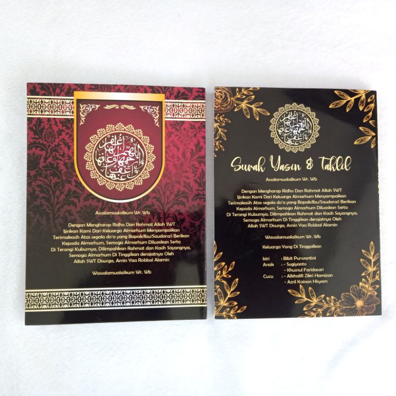 Buku Yasin Dan Tahlil, Souvenir Buku Yasin Dan Tasbih, 128 Halaman, Soft Cover