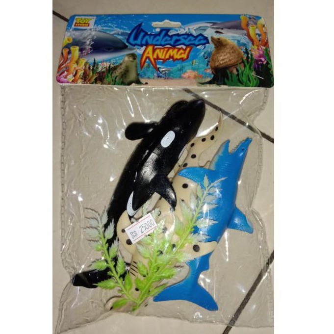 MAINAN ANAK HIU PAUS KARET UNDERSEA IKAN KARET JUMBO
