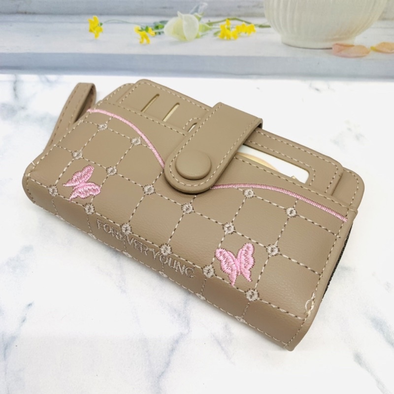 DOMPET WANITA FOREVER YOUNG IMPORT BORDIR KOREAN STYLE UKURAN SEDANG