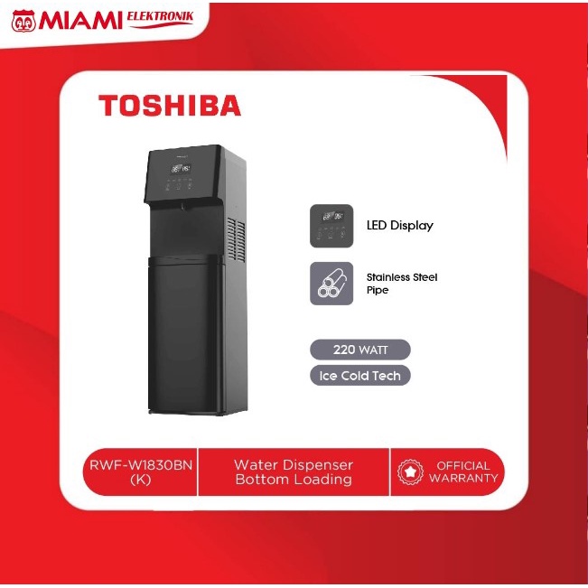 Toshiba RWF-W1830BN(W) Dispenser Air Galon Bawah