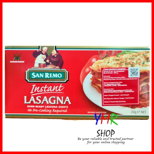 San Remo Pasta Lasagna Instant 250Gr / Gluten Free Spiral / Spaghetti Wholemeal 500Gr / Spaghetti 500Gr / Bowties 500Gr / Tagliatelle 250Gr / Angel Hair 500Gr / Elbows 500Gr / Vegeroni Spiral 500Gr / Spiral 500Gr / Fusilli 500Gr