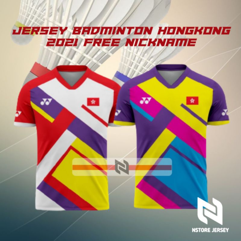 JERSEY BADMINTON HONGKONG CINA/INDIA OPEN/YONEX 2021 FREE NICKNAME