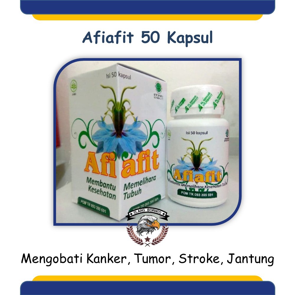 Afiafit 50 Kapsul Obat Herbal Kanker Tumor Stroke Jantung Wasir Ginjal