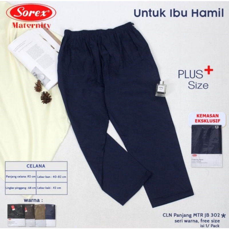Sorex Maternity Pants Celana Ibu Hamil Plus Size Freesize (JB302)
