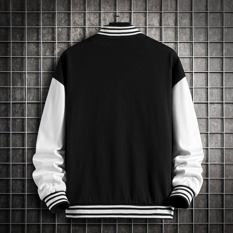Jaket Bisbol Pria Model Kerah Gaya Korea Seragam Bisbol Fahion Baseball Jacket