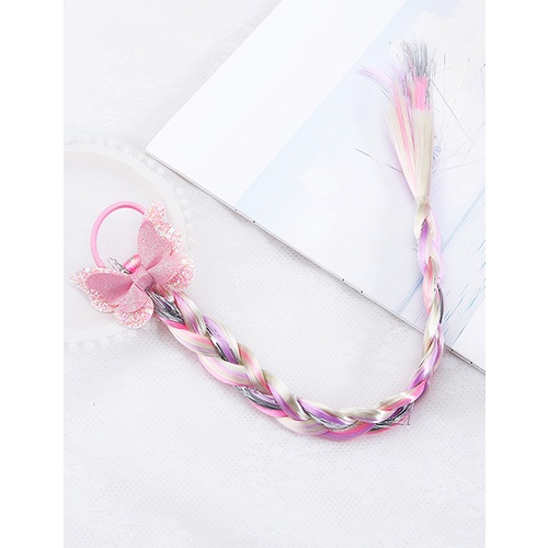 LRC Aksesoris Rambut Fashion Net Yarn Butterfly Snowflake Animal Wig Braid Children Hair Rope K49589