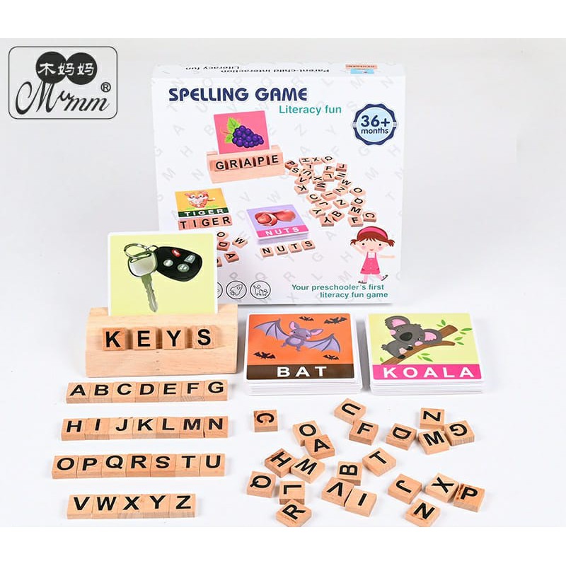 MAINAN EDUKASI SPELLING GAME LITERACY FUN GAME / SPELLING GAME BALOK