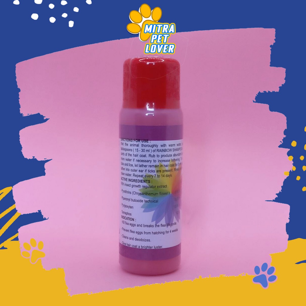 SHAMPO ANTI KUTU KELINCI - RAINBOW SHAMPOO KELINCI 125 ML ORIGINAL - SAMPO RABBIT BULU HALUS BERSIH WANGI HARUM LEMBUT AMAN - MURAH GARANSI ASLI KUALITAS - PET ANIMAL TAMASINDO OBAT KESEHATAN &amp; VITAMIN TERNAK HEWAN BINATANG PELIHARAAN MITRAPETLOVER