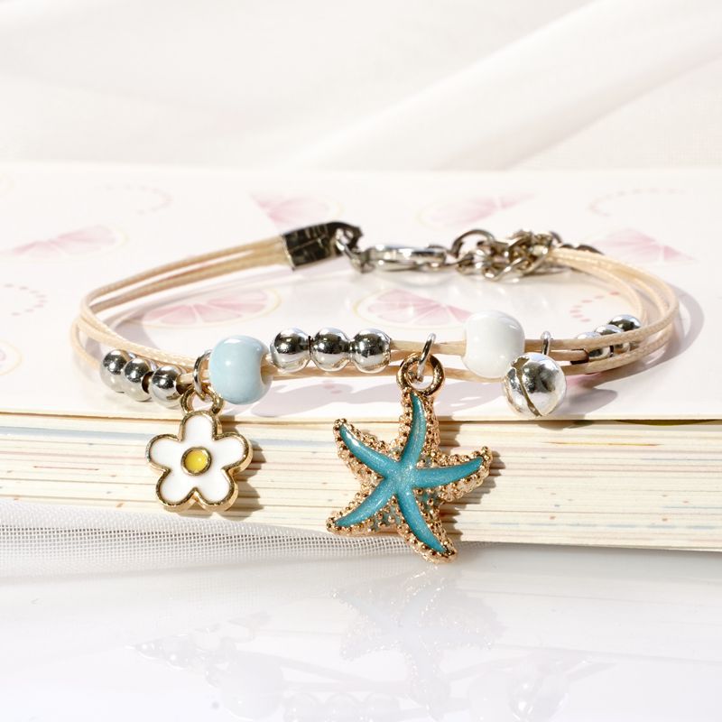 Gelang couple Daisy etnik bead Tali persahabatan Braided Bracelet/Friendship Adjustable Fashion Aksesoris-H