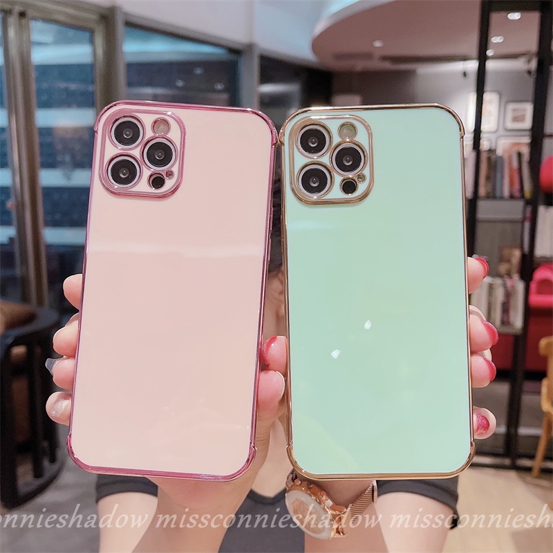 Soft Case Silikon TPU Warna Polos Untuk OPPO A76 A96 A15 A15s A54 A35 A16K A16E A55 A74 Reno 6 5 4F A7 A5s A12 A52 A16 A53 A33 A311