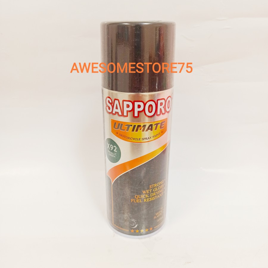 SAPPORO ULTIMATE ** X92 XIRALLIC GREEN Hijau Cat Semprot Pilox Pylox