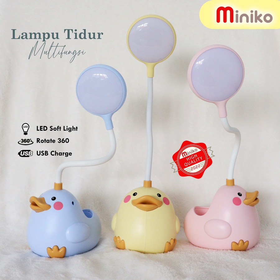 Lampu meja belajar/Lampu tidur  kode CS28 _1 dan CS28 _3 - Model Bebek LED Lucu MINIKO