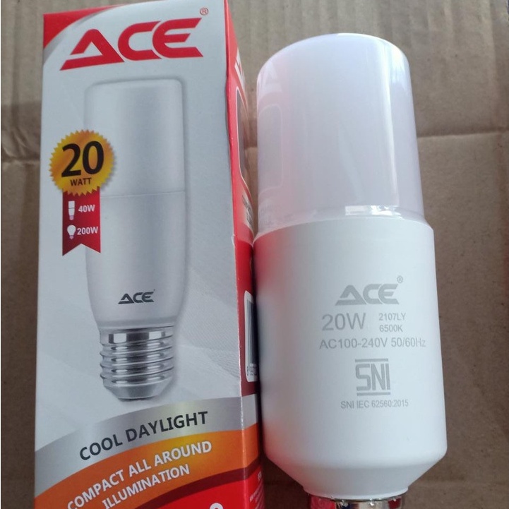 Lampu Bohlam LED Stick ACE 20Watt - ACE LED STICK Bulb 20 Watt 20W Stik