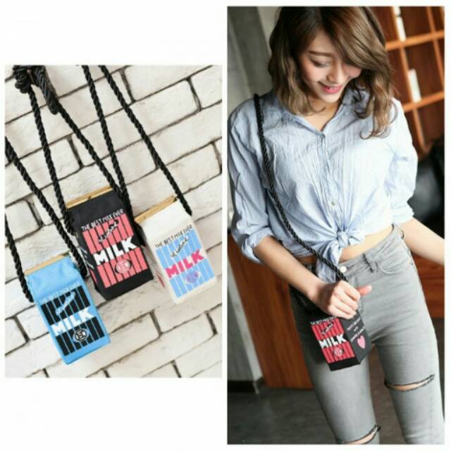 Tas Box Susu Unik Olympia Le Tan Milk Box Bag Mirror Quality Tas Korea Batam