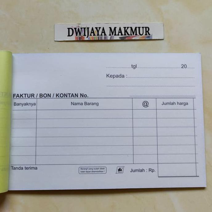 

Bon Faktur Rangkap 2 - Standard Dwija522 Segera Beli