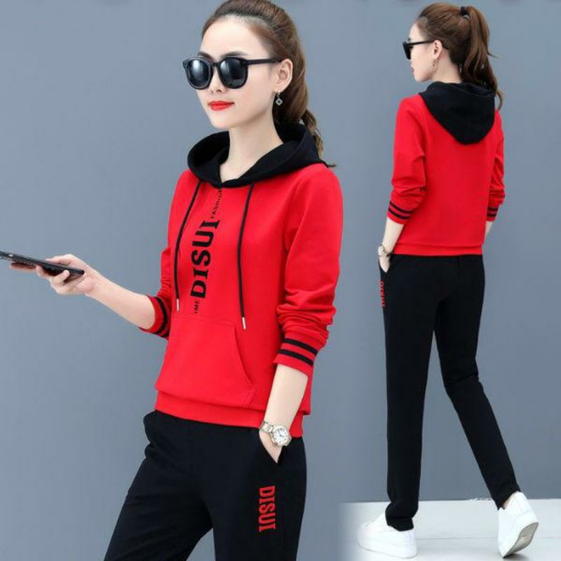 Import pakaian olahraga wanita, ladies jogging suit pakaian gowes wanita #03