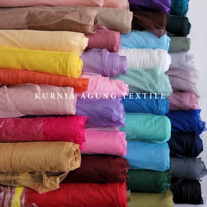 Soft Tulle Premium Kain Tile Polos Halus Jatuh Meteran Bahan Gamis Wanita Kekinian Rok Tutu Dress Gaun Pesta 50cm x 170cm Murah