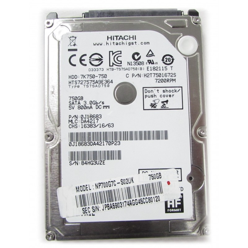 Hardisk Internal Laptop 750GB Sata Hitachi